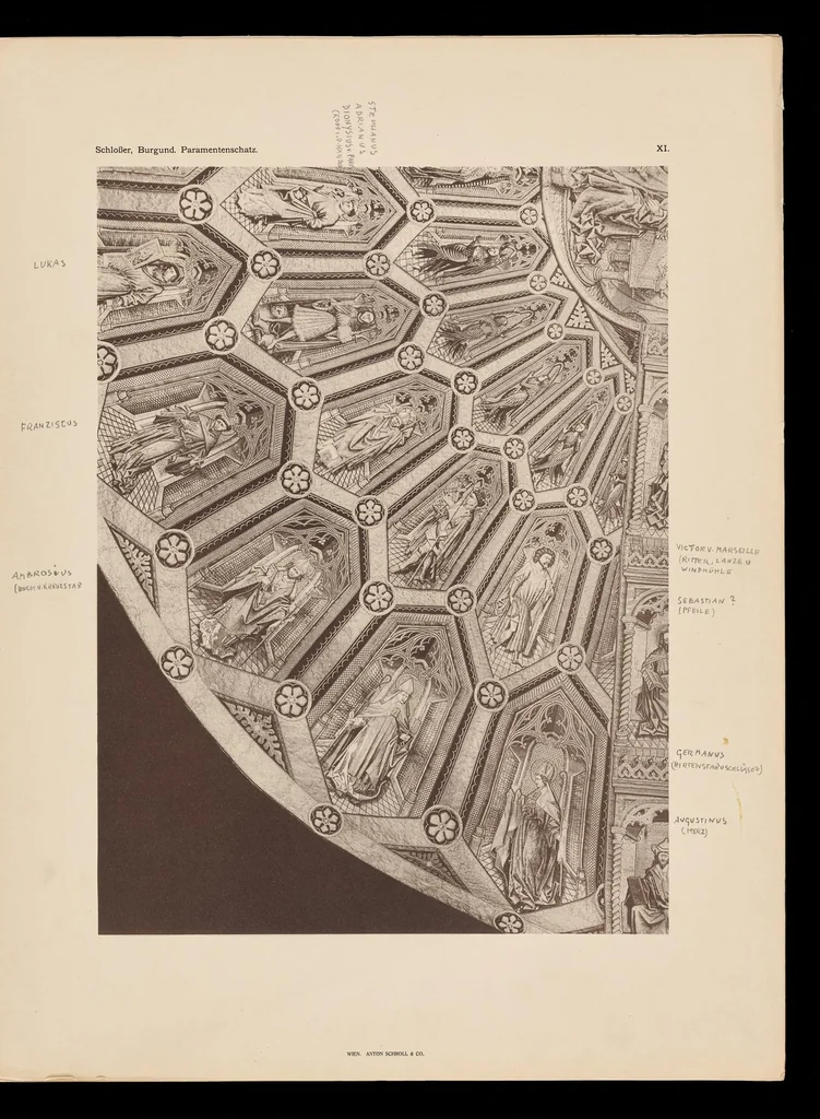 An illustration from Der Burgundische Paramentenschatz des Ordens von Goldenen Vliesse : im Auftrage des hohen Oberstkämmereramtes Sr. K. und K. apost. Majestät, 1912, leaf 58