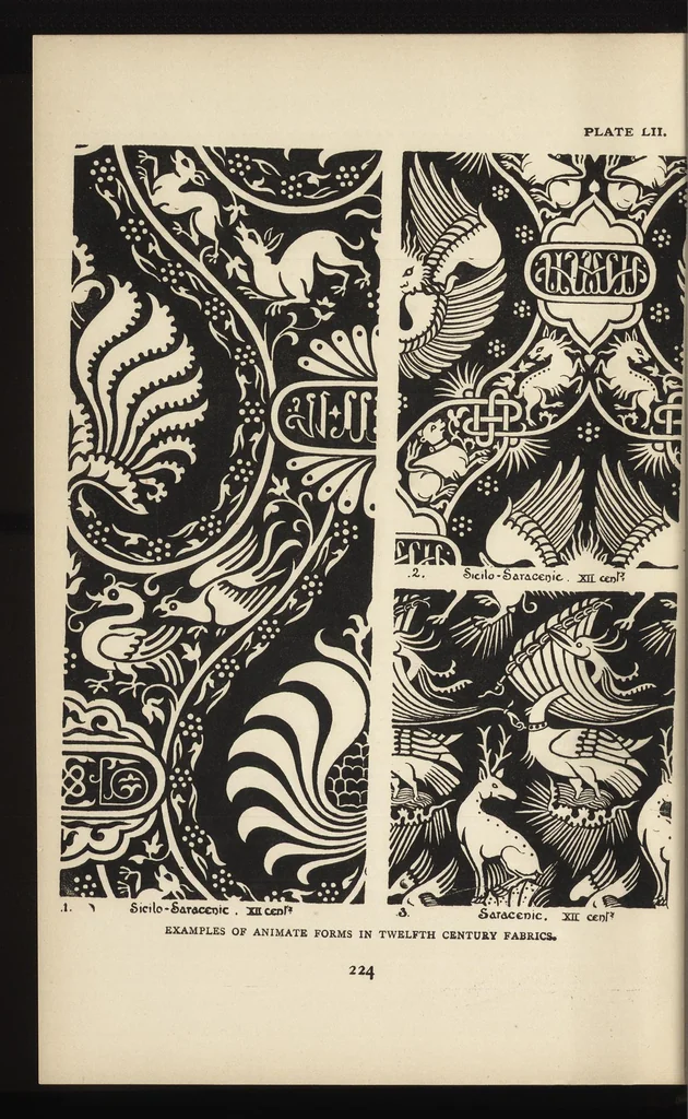 An illustration from A text book dealing with ornamental design for woven fabrics, 1900, leaf 239