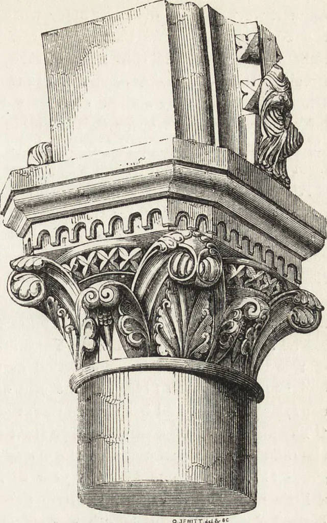 An illustration from An introduction to the study of Gothic architecture, 1861, leaf 102
