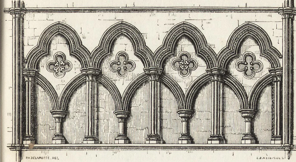 An illustration from An introduction to the study of Gothic architecture, 1861, leaf 110
