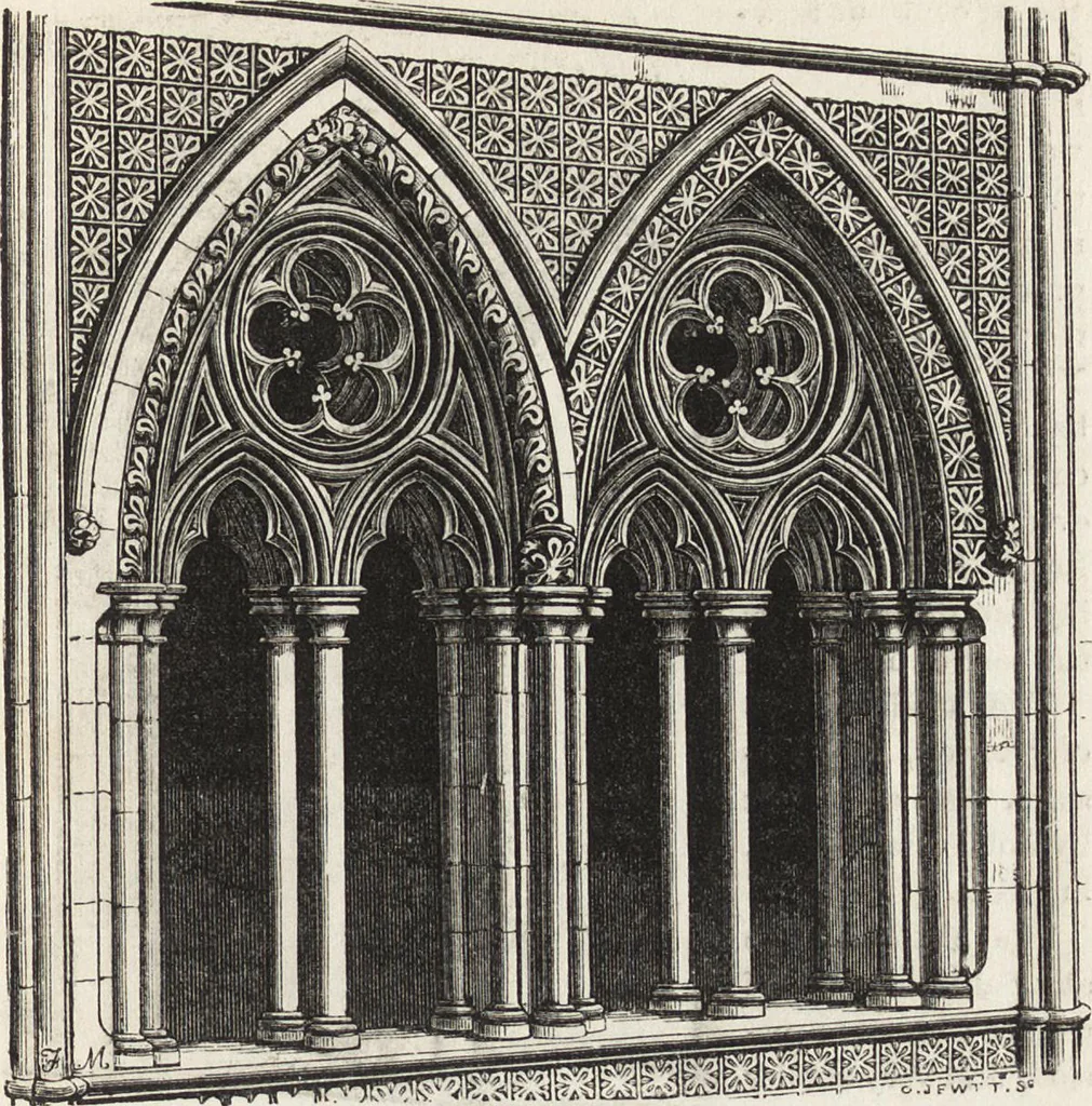 An illustration from An introduction to the study of Gothic architecture, 1861, leaf 112