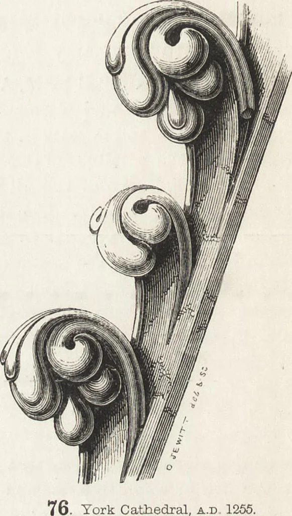 An illustration from An introduction to the study of Gothic architecture, 1861, leaf 119