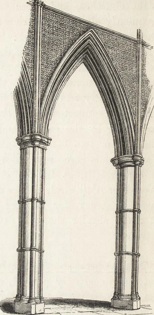 An illustration from An introduction to the study of Gothic architecture, 1861, leaf 125