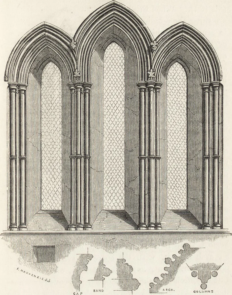 An illustration from An introduction to the study of Gothic architecture, 1861, leaf 126