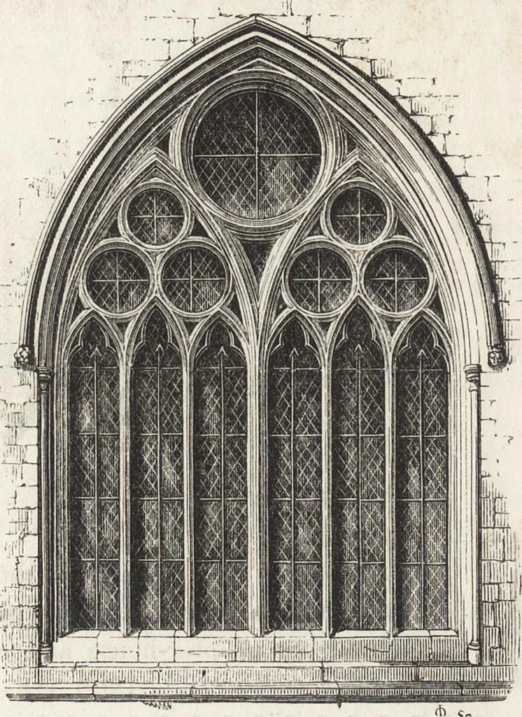 An illustration from An introduction to the study of Gothic architecture, 1861, leaf 135