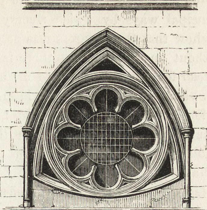 An illustration from An introduction to the study of Gothic architecture, 1861, leaf 140