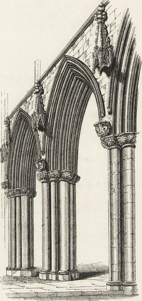 An illustration from An introduction to the study of Gothic architecture, 1861, leaf 174