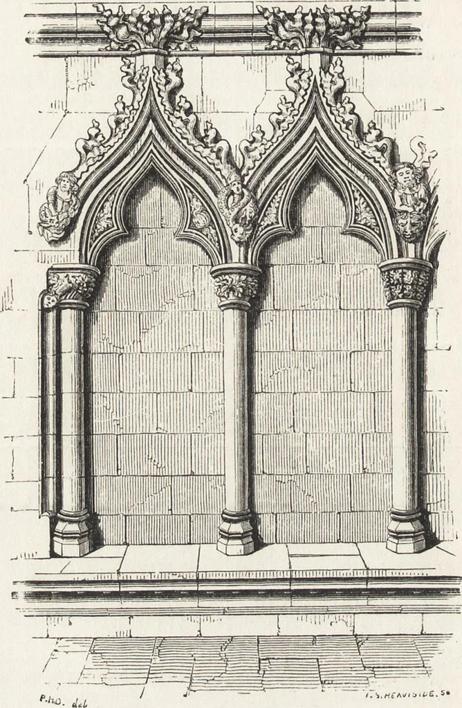 An illustration from An introduction to the study of Gothic architecture, 1861, leaf 175