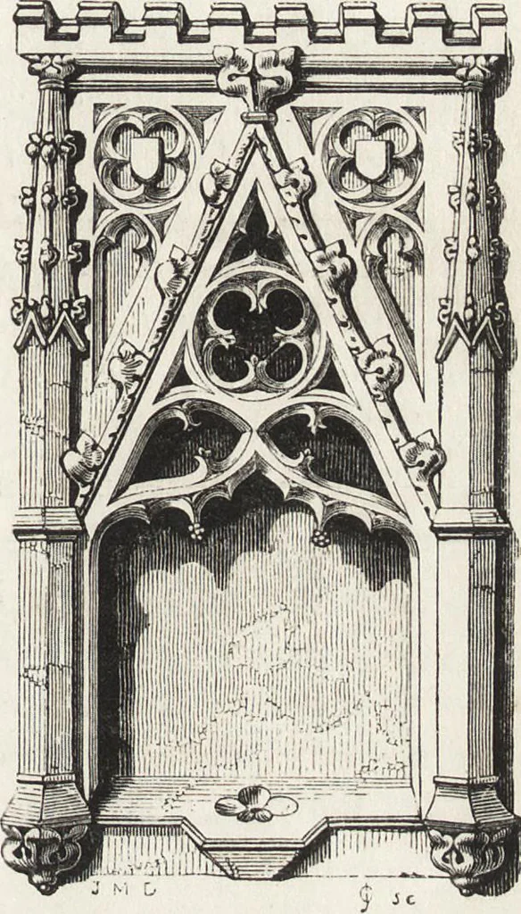 An illustration from An introduction to the study of Gothic architecture, 1861, leaf 176