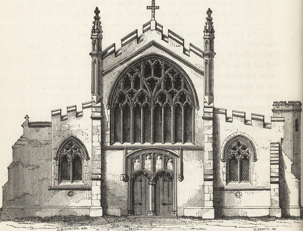 An illustration from An introduction to the study of Gothic architecture, 1861, leaf 185
