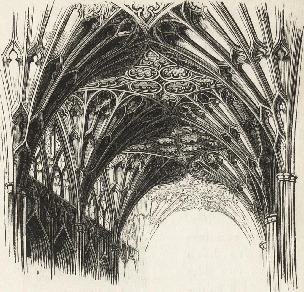 An illustration from An introduction to the study of Gothic architecture, 1861, leaf 197