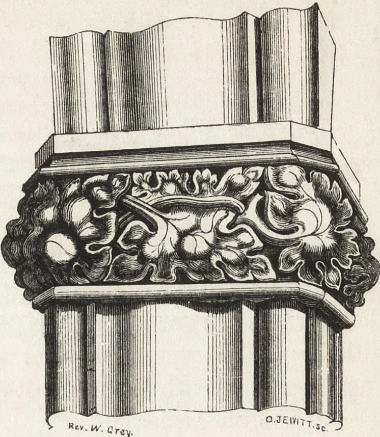 An illustration from An introduction to the study of Gothic architecture, 1861, leaf 199