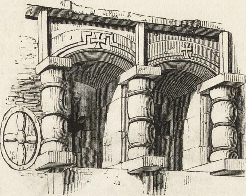An illustration from An introduction to the study of Gothic architecture, 1861, leaf 42