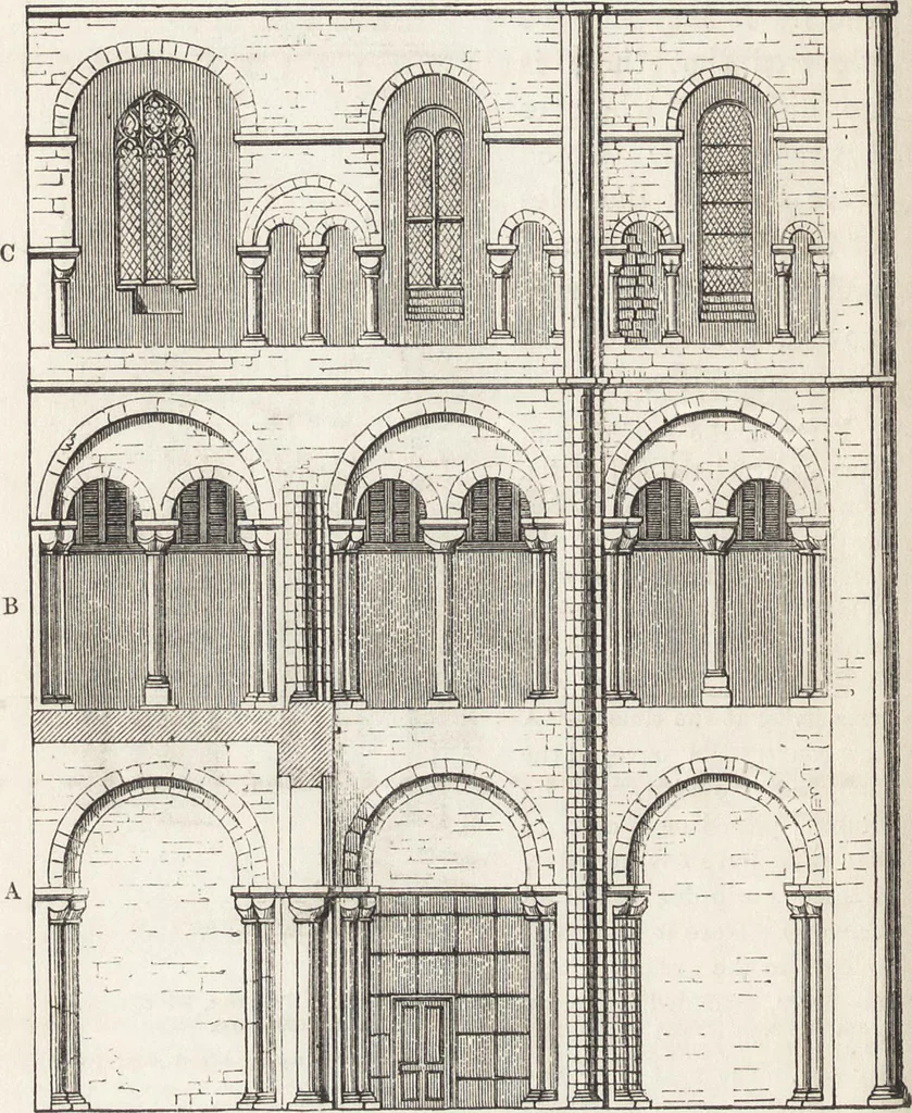 An illustration from An introduction to the study of Gothic architecture, 1861, leaf 57