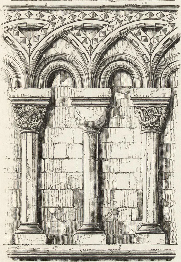 An illustration from An introduction to the study of Gothic architecture, 1861, leaf 64