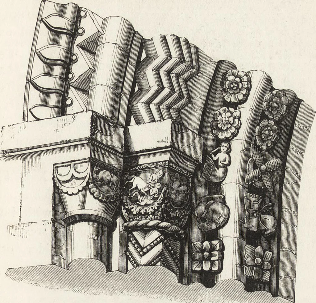 An illustration from An introduction to the study of Gothic architecture, 1861, leaf 68