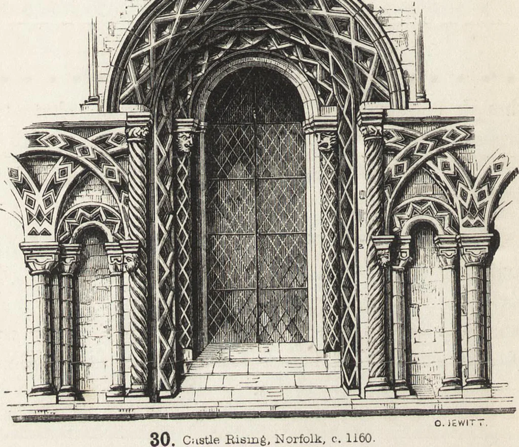 An illustration from An introduction to the study of Gothic architecture, 1861, leaf 69