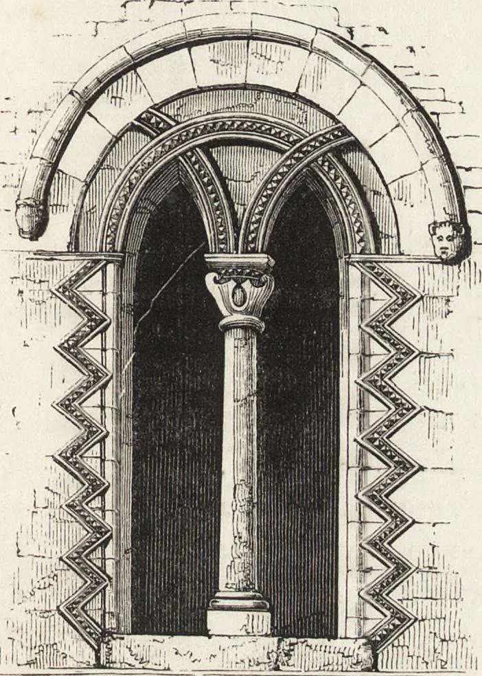 An illustration from An introduction to the study of Gothic architecture, 1861, leaf 70