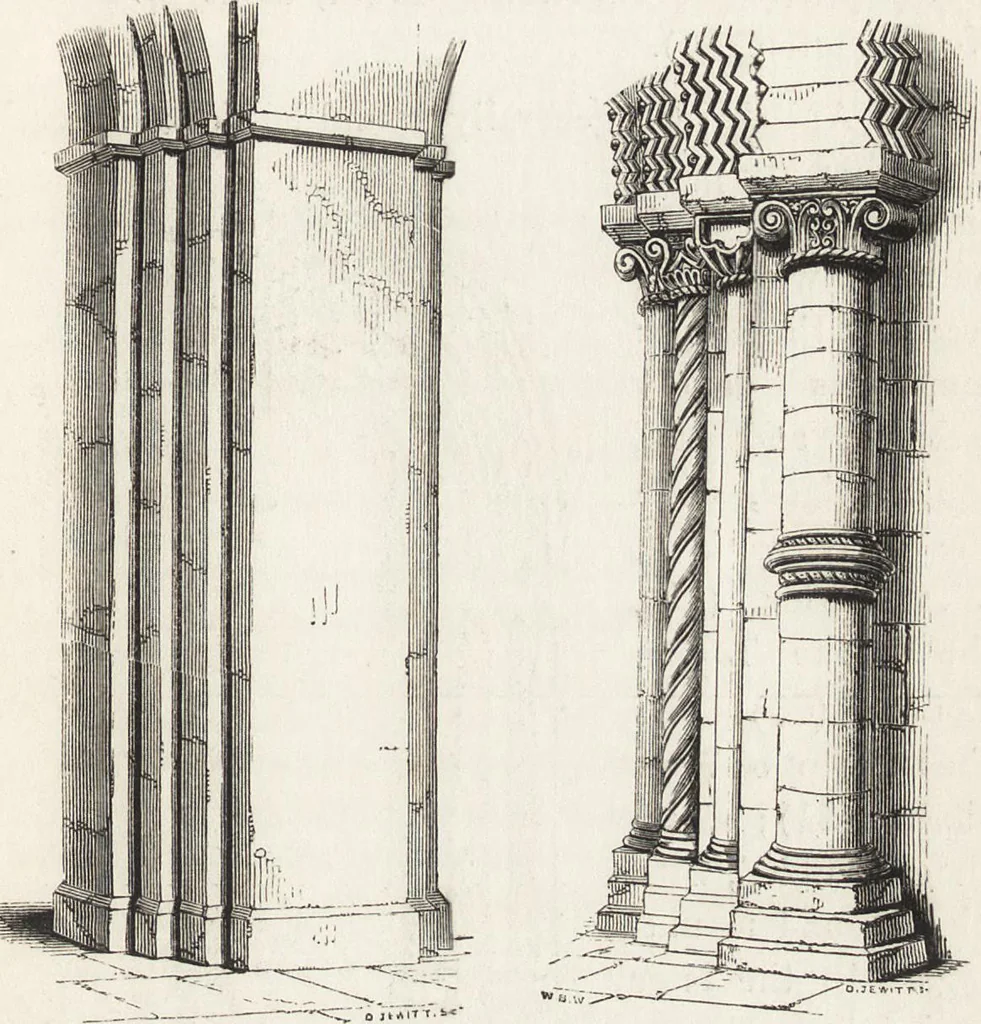 An illustration from An introduction to the study of Gothic architecture, 1861, leaf 72