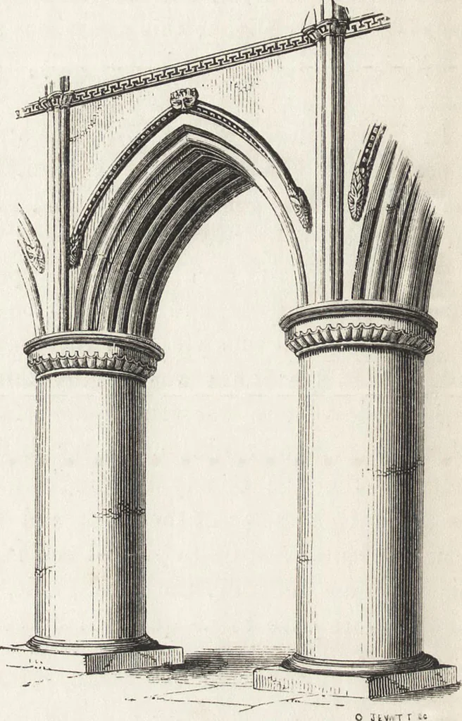 An illustration from An introduction to the study of Gothic architecture, 1861, leaf 75