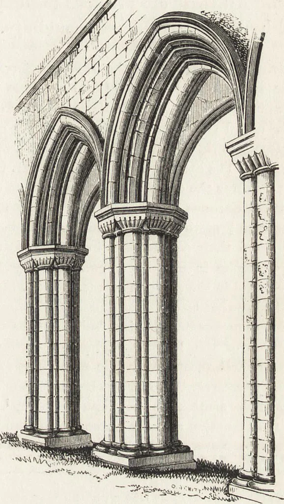 An illustration from An introduction to the study of Gothic architecture, 1861, leaf 76