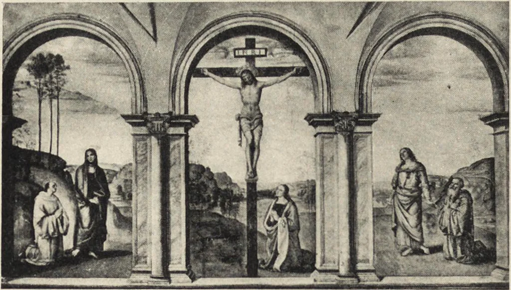 An illustration from A guide to the paintings in the churches and minor museums of Florence; a critical catalogue, with quotations from Vasari, 1908, leaf 187