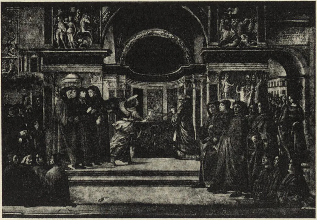 An illustration from A guide to the paintings in the churches and minor museums of Florence; a critical catalogue, with quotations from Vasari, 1908, leaf 198
