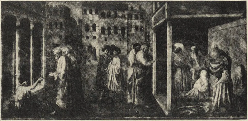 An illustration from A guide to the paintings in the churches and minor museums of Florence; a critical catalogue, with quotations from Vasari, 1908, leaf 81
