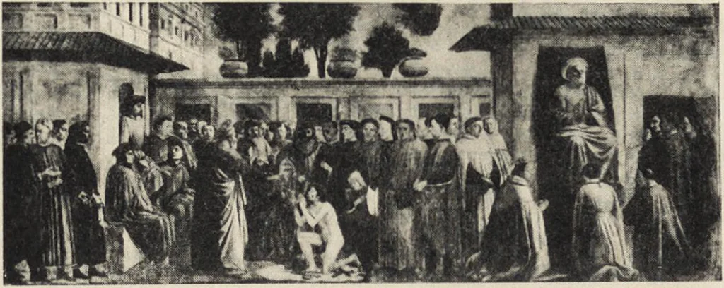An illustration from A guide to the paintings in the churches and minor museums of Florence; a critical catalogue, with quotations from Vasari, 1908, leaf 85