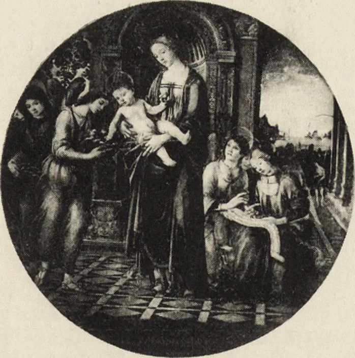 An illustration from A guide to the paintings in the churches and minor museums of Florence; a critical catalogue, with quotations from Vasari, 1908, leaf 98