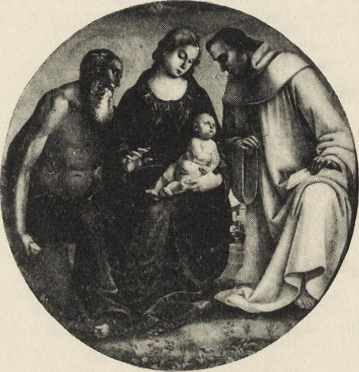 An illustration from A guide to the paintings in the churches and minor museums of Florence; a critical catalogue, with quotations from Vasari, 1908, leaf 99