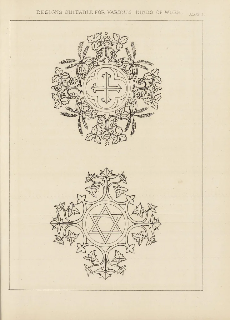 An illustration from Church embroidery, ancient and modern, 1867, leaf 222