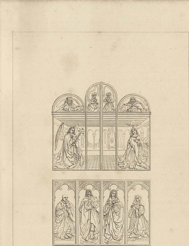An illustration from Handbook of painting. The German, Flemish, and Dutch schools, 1860, leaf 108
