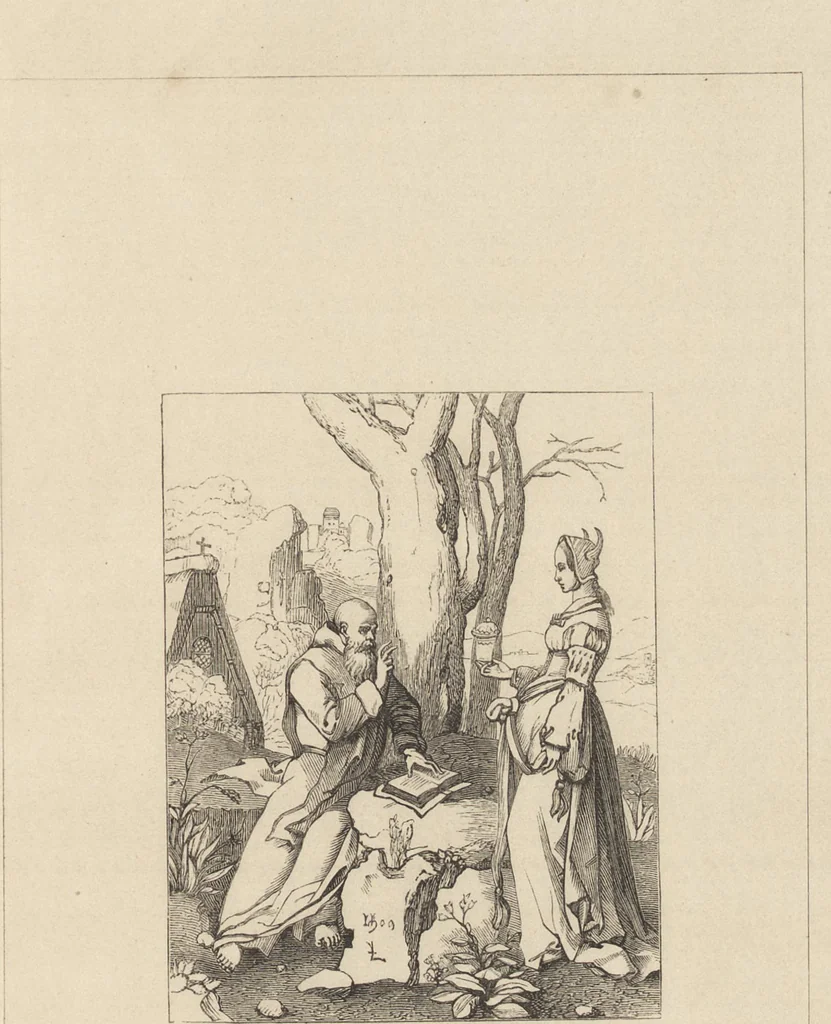 An illustration from Handbook of painting. The German, Flemish, and Dutch schools, 1860, leaf 184