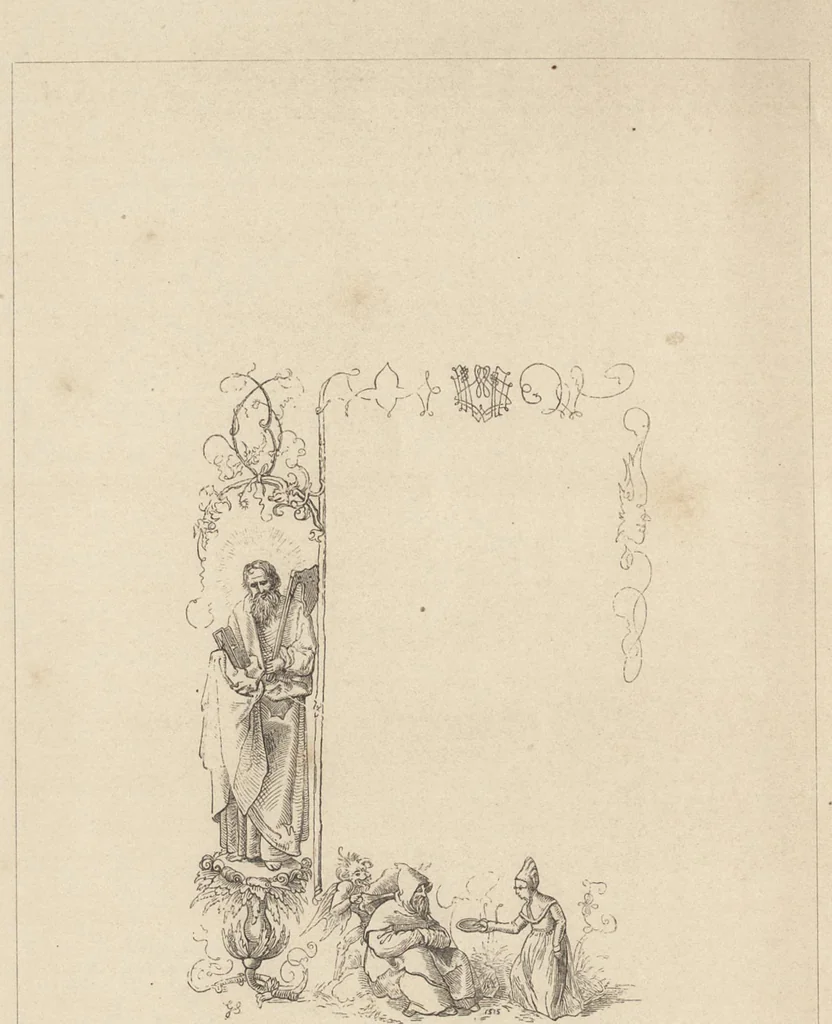 An illustration from Handbook of painting. The German, Flemish, and Dutch schools, 1860, leaf 245