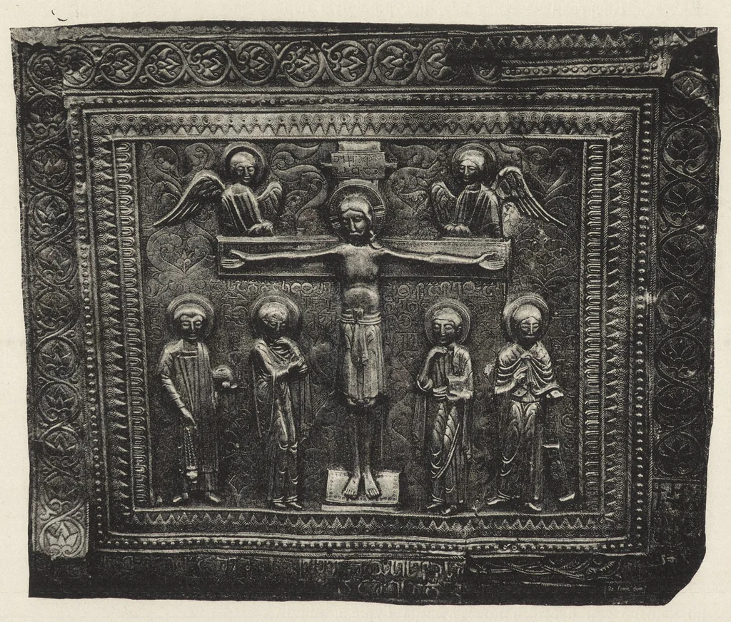 An illustration from Opisʹ pami︠a︡tnikov drevnosti v ni︠e︡kotorykh khramakh i monastyri︠a︡kh Gruzīi, 1890, leaf 125