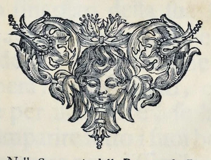 An illustration from Architettura della basilica di S. Pietro in Vaticano : Opera di Bramante Lazzari, Michel'Angelo Bonarota, Carlo Maderni, e altri famosi architetti, 1684, leaf 6