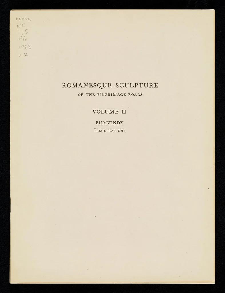 An illustration from Romanesque sculpture of the pilgrimage roads, 1923, leaf 0