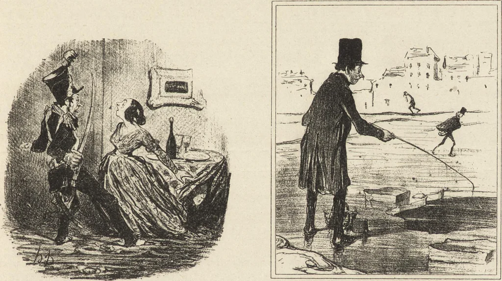 An illustration from Catalogue raisonné de l'oeuvre lithographié de Honoré Daumier, 1904, leaf 114