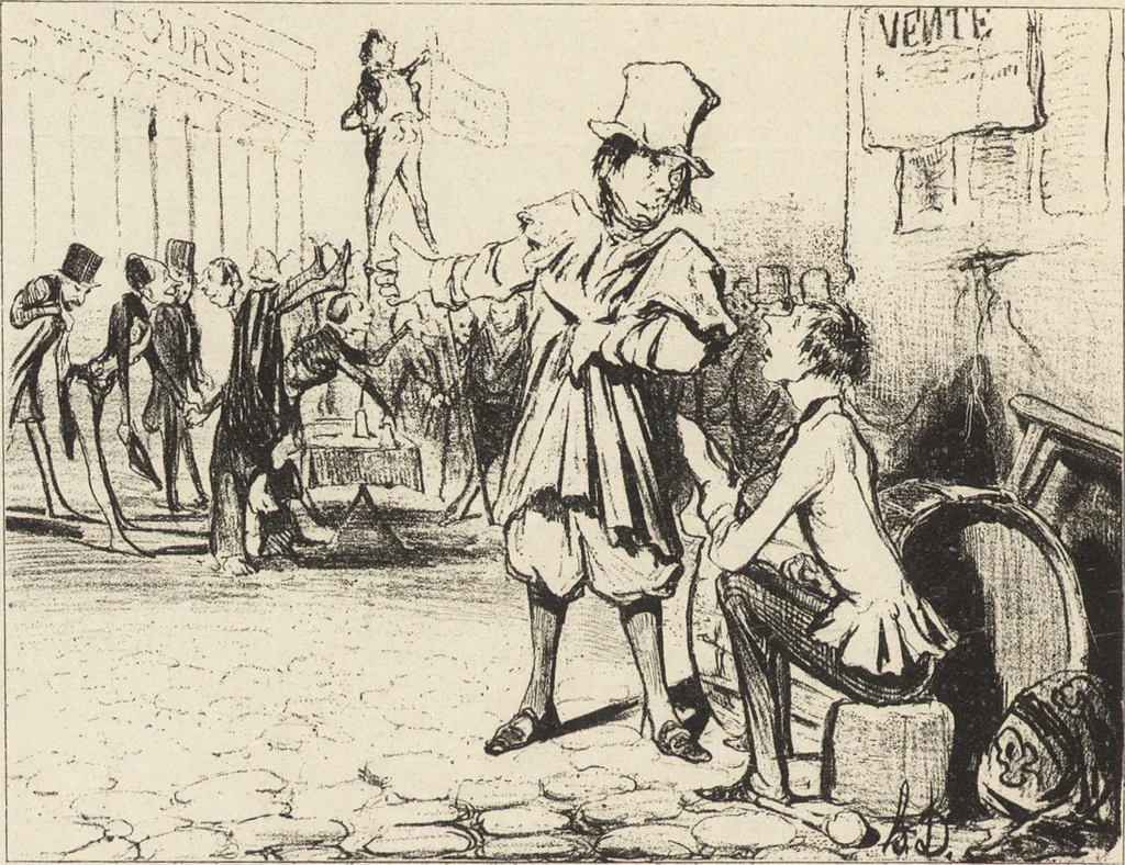 An illustration from Catalogue raisonné de l'oeuvre lithographié de Honoré Daumier, 1904, leaf 117