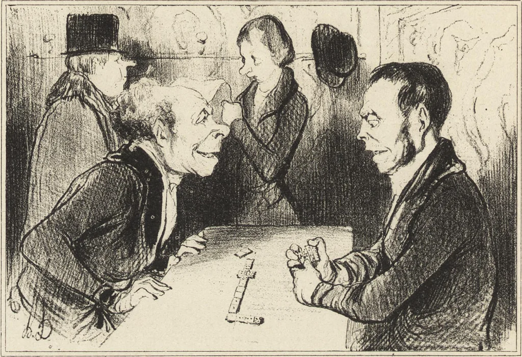 An illustration from Catalogue raisonné de l'oeuvre lithographié de Honoré Daumier, 1904, leaf 123