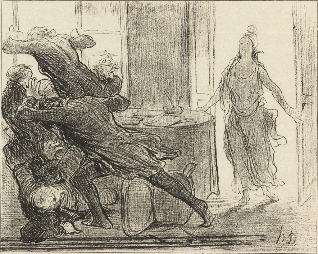 An illustration from Catalogue raisonné de l'oeuvre lithographié de Honoré Daumier, 1904, leaf 139