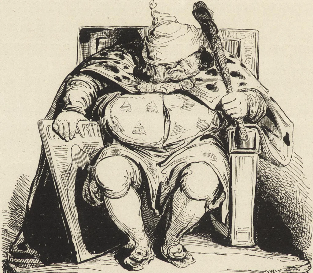 An illustration from Catalogue raisonné de l'oeuvre lithographié de Honoré Daumier, 1904, leaf 143