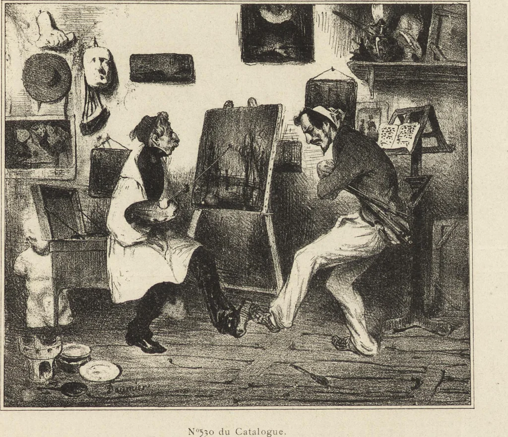 An illustration from Catalogue raisonné de l'oeuvre lithographié de Honoré Daumier, 1904, leaf 152