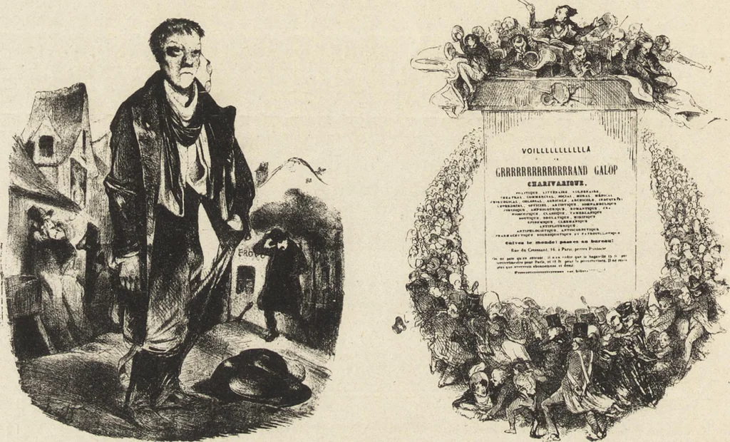 An illustration from Catalogue raisonné de l'oeuvre lithographié de Honoré Daumier, 1904, leaf 155