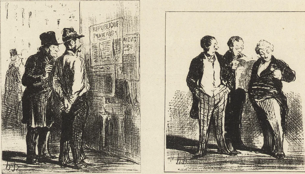 An illustration from Catalogue raisonné de l'oeuvre lithographié de Honoré Daumier, 1904, leaf 157