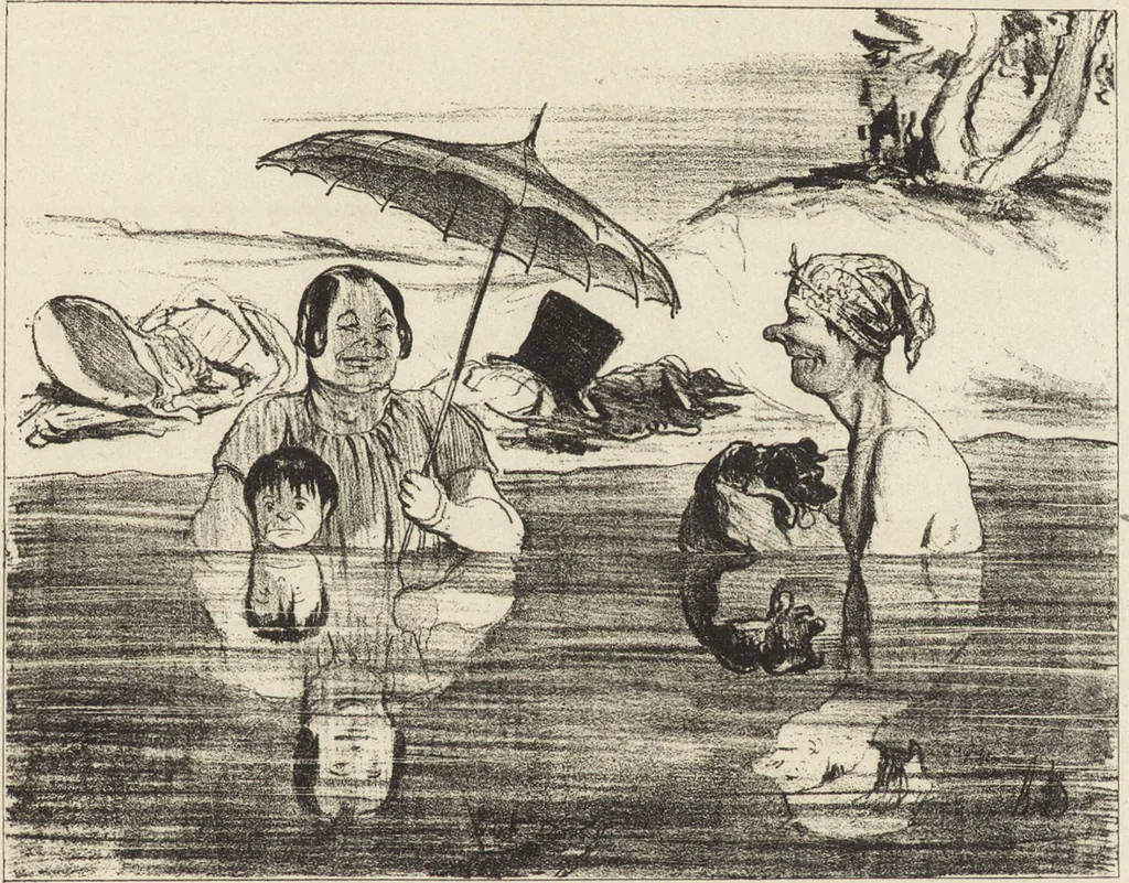 An illustration from Catalogue raisonné de l'oeuvre lithographié de Honoré Daumier, 1904, leaf 184