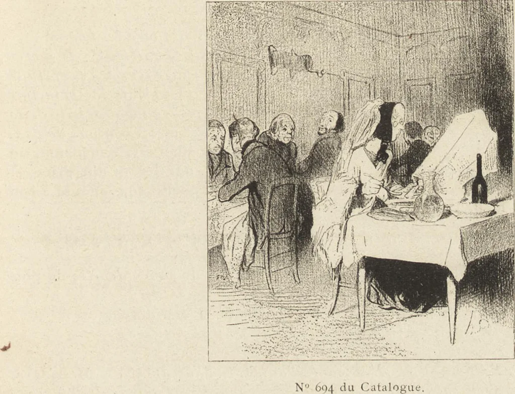 An illustration from Catalogue raisonné de l'oeuvre lithographié de Honoré Daumier, 1904, leaf 194
