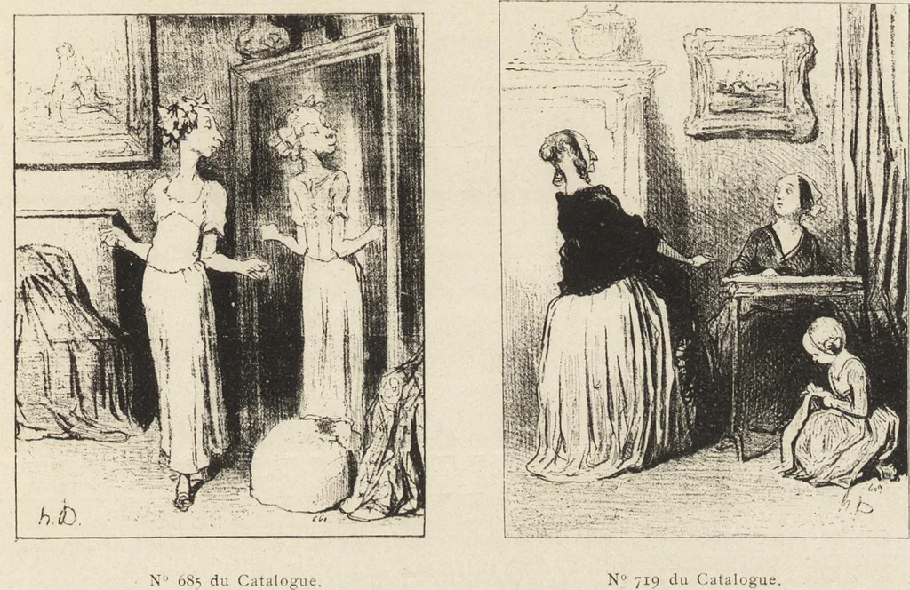 An illustration from Catalogue raisonné de l'oeuvre lithographié de Honoré Daumier, 1904, leaf 200