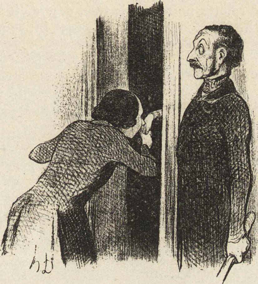 An illustration from Catalogue raisonné de l'oeuvre lithographié de Honoré Daumier, 1904, leaf 214